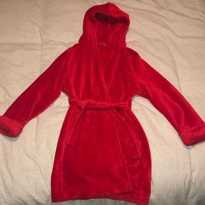 Gap Kids red fleece hooded robe